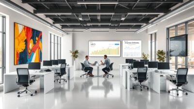 Sala de reuniao com pessoas